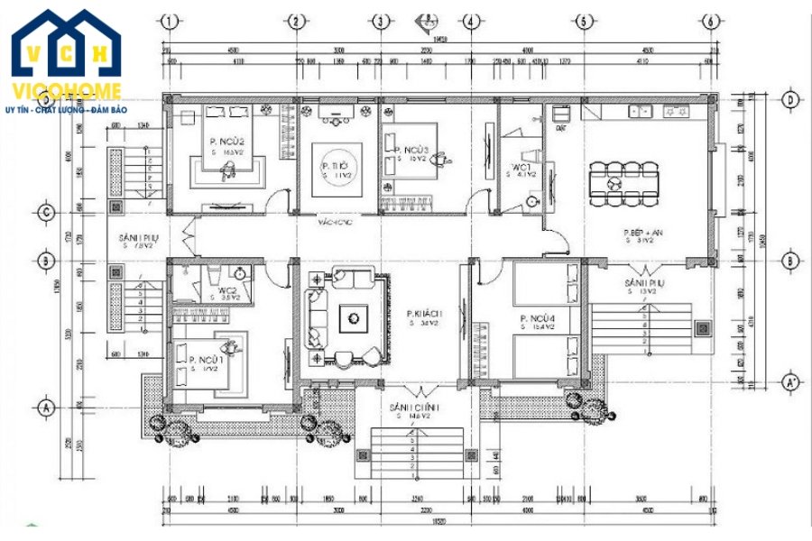 Bản vẽ thiết kế nhà mái Nhật đẹp khác